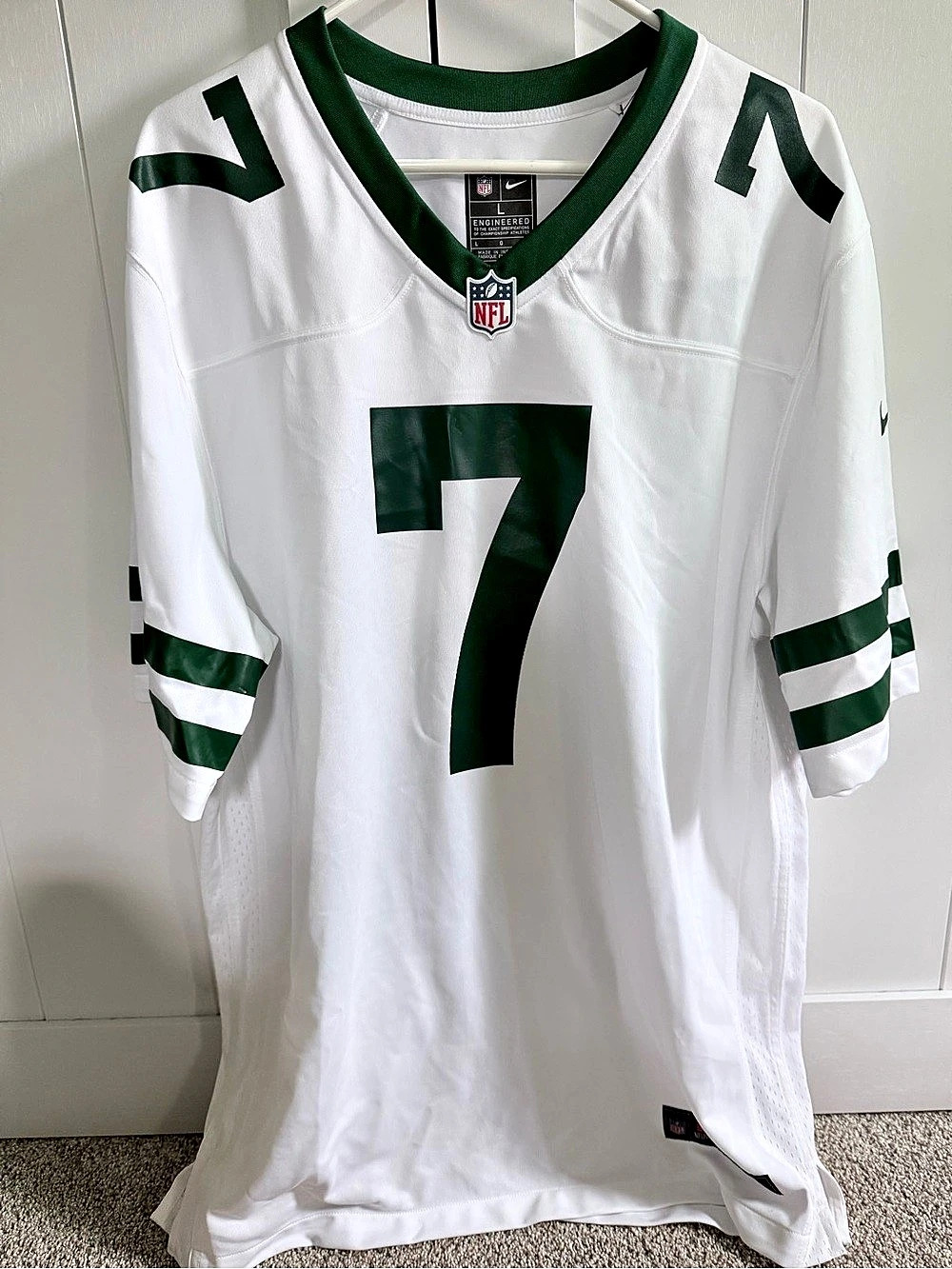 Nike New York Jets Quinnen Williams #97 Game Jersey Men's White & Green Size